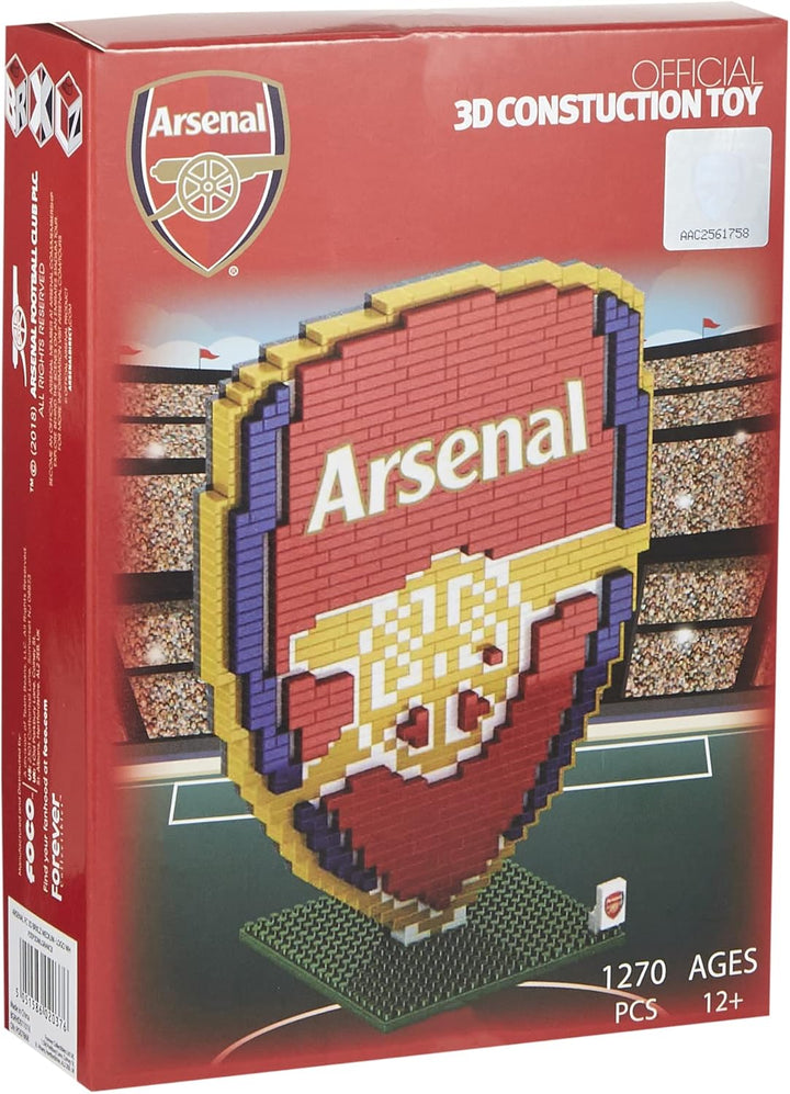 FOCO arsenal fc logo 3d brxlz bausatz Rot, Blau, Gold