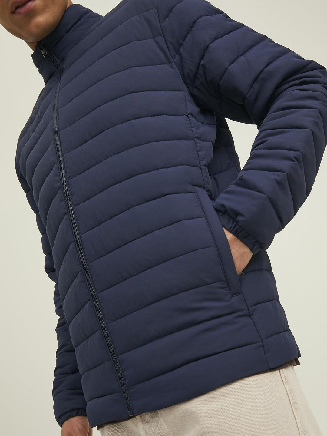 JACK & JONES Herren Jjerecycle Puffer Collar Noos Gesteppt, Navy Blazer