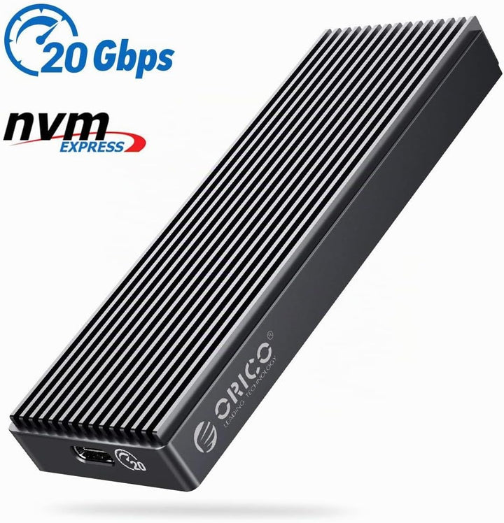 ORICO NVMe M.2 SSD Gehäuse 20Gbps bis zu 2000MB/s, USB 3.2 Gen2x2 USB-C Aluminium NVMe Adapter für P