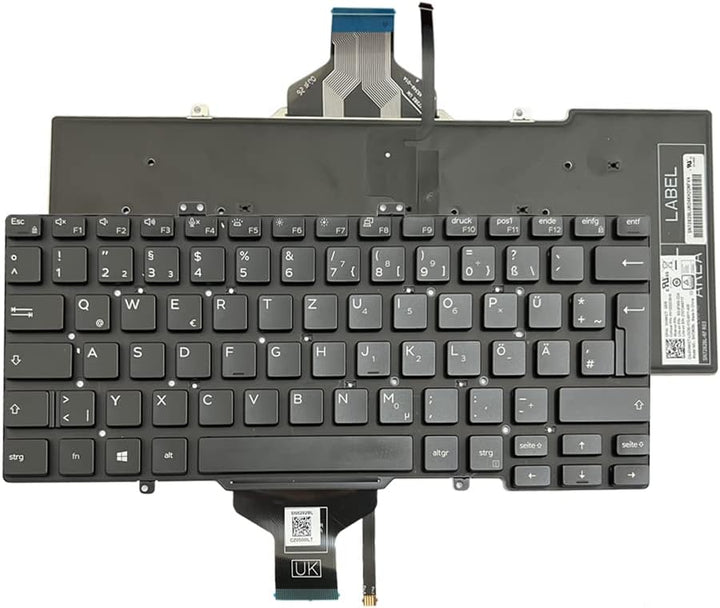 Gintai Ersatztaste Tastatur Deutsch Keyboard QWERTZ Backlit für Dell Latitude 7400 7410 5400 5401 54