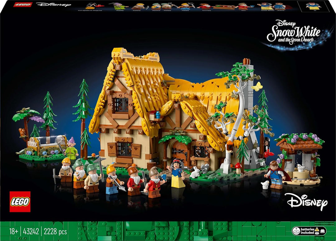 Lego Konstruktionsspielzeug Disney Die Hütte von Schneewittchen und den Sieben Zwergen 43242 Schneew