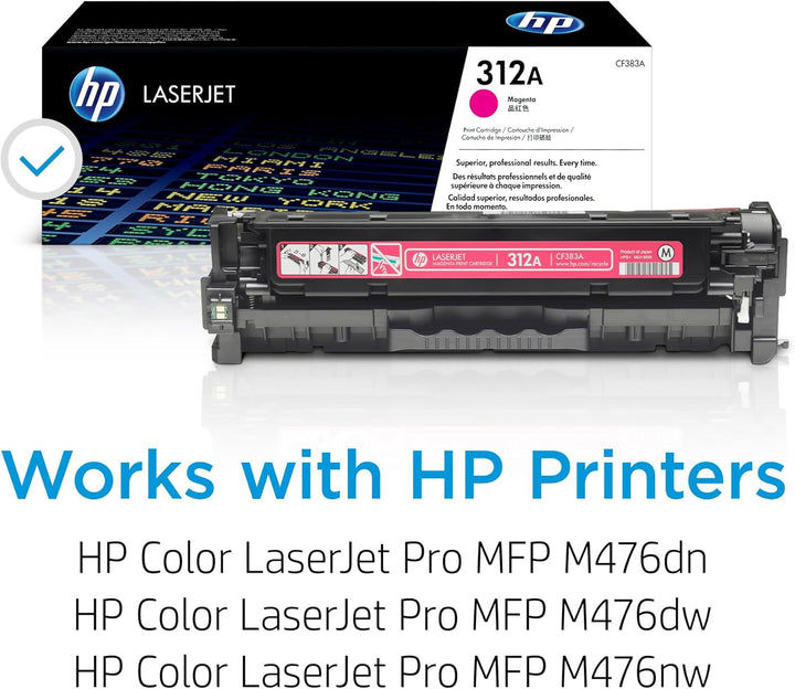 HP 312A 3er-Pack (CF440AM) Blau/Rot/Gelb Original Toner für HP Color Laserjet Pro MFP M476 Dreifarbi