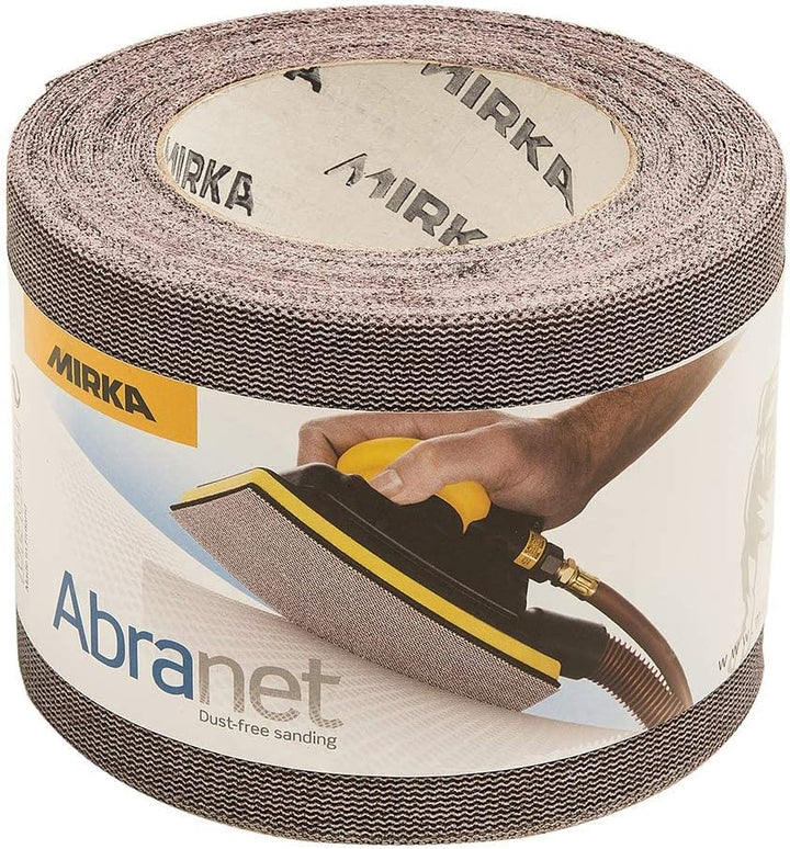 Mirka Abranet® Netz-Schleifrolle (93 mm x 10 m), Profi-Schleifgitter mit P180 Körnung und Klett, für