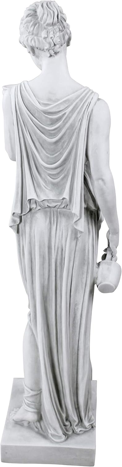 Design Toscano Hebe, die Göttin der Jugend griechische Gartenstatue, Polyresin, antikes steingrau, g