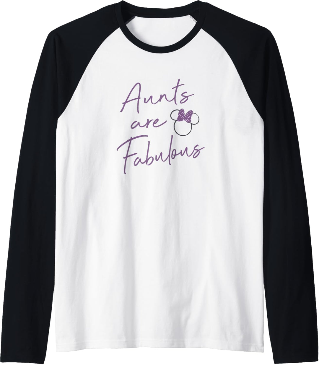 Disney Minnie Aunts Are Fabulous Purple Script Raglan