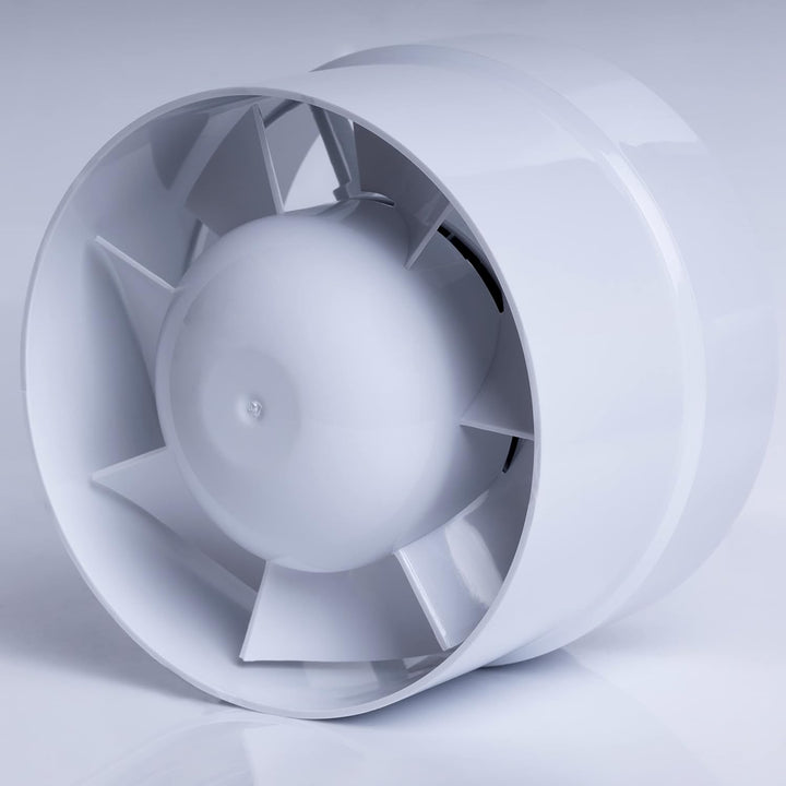 STERR IDM125 Rohrventilator 125 mm - Rohrlüfter - Hohe Qualität - Leise - Für Bad WC - Küche - Gewäc
