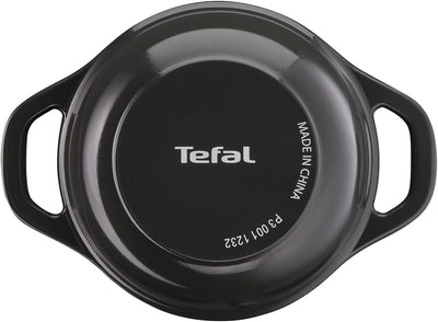 Tefal Air Mini-Eintopf-Set, 2 Stück, 11 cm, Aluminiumguss (leichter als Gusseisen) mit Deckel, Grau