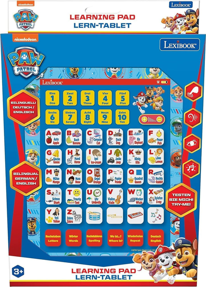 Lexibook, Paw Patrol, Educational Bilingual Interactive Learning Tablet, Spielzeug zum Lernen Alphab