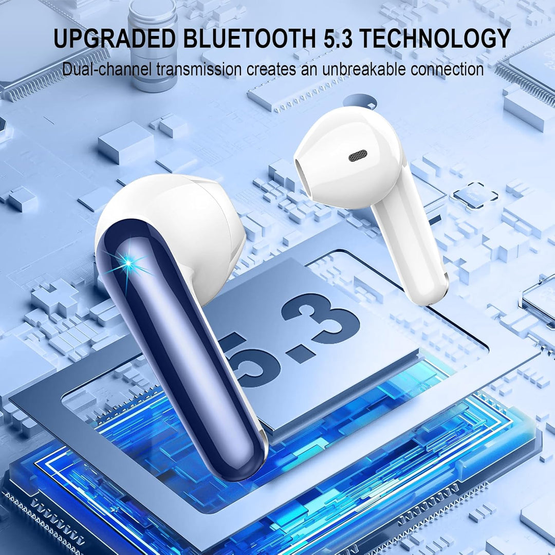 Nerunsa Bluetooth Kopfhörer, Kopfhörer Kabellos Bluetooth, 50 Std Spielzeit In Ear Kopfhörer mit 4 E