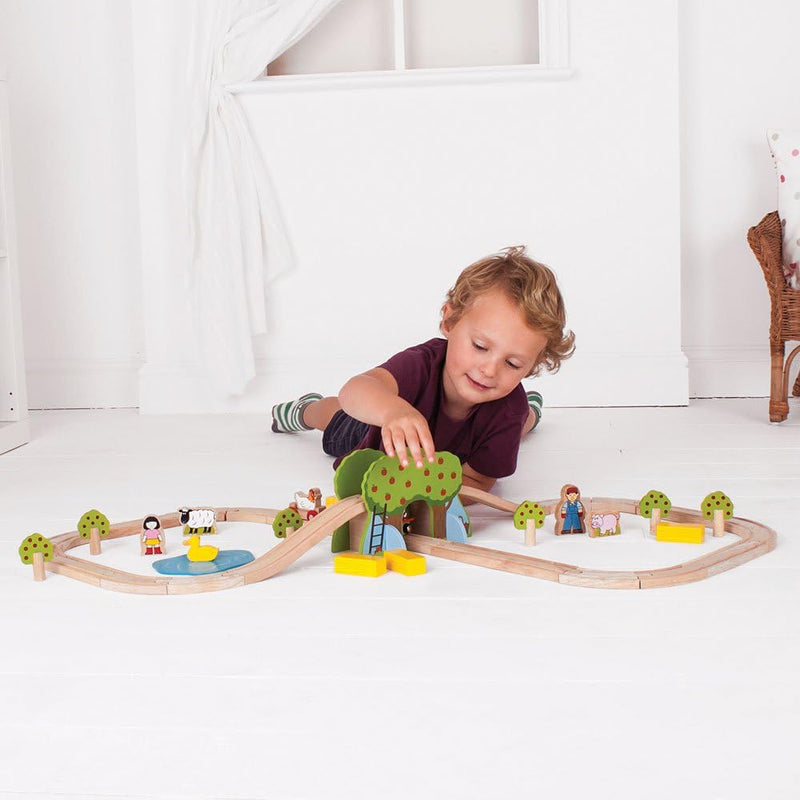 Bigjigs Rail Bauernhof-Eisenbahnset