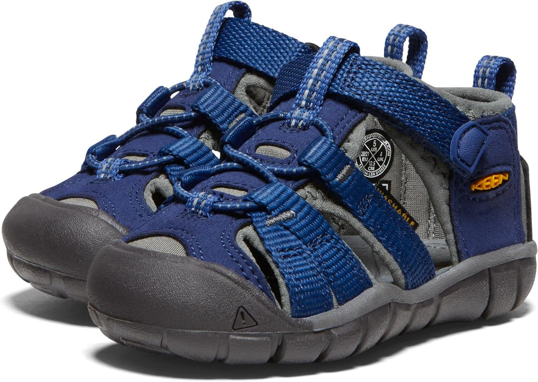 KEEN Unisex Kinder Seacamp 2 CNX Closed Toe Sandalen 19 EU Blue Depths Gargoyle, 19 EU Blue Depths G