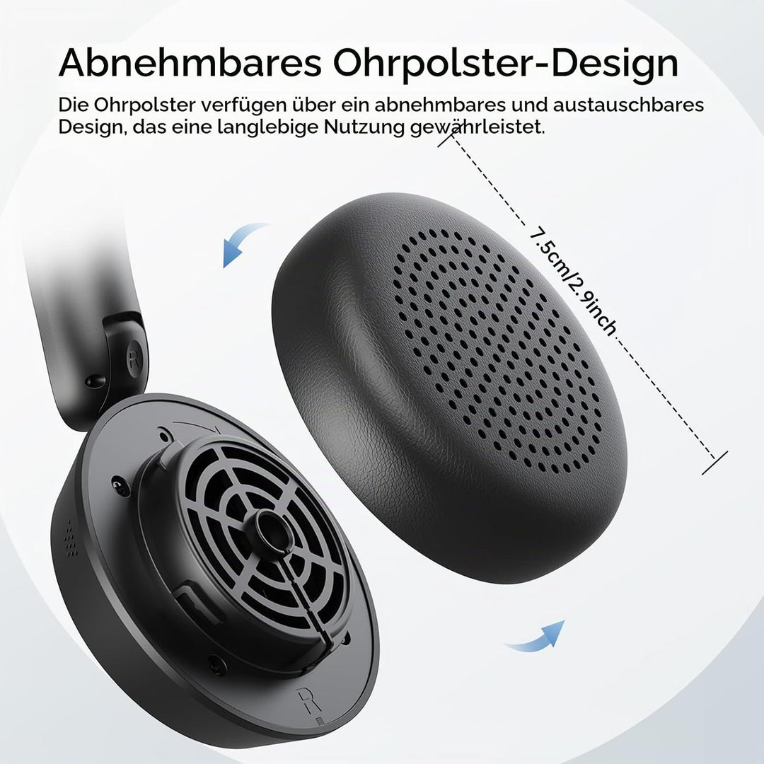 EKSA H35 Bluetooth Headset, Wireless Headset mit Mikrofon, [25 Stdn Spielzeit &amp; 169g Ultraleichtes]