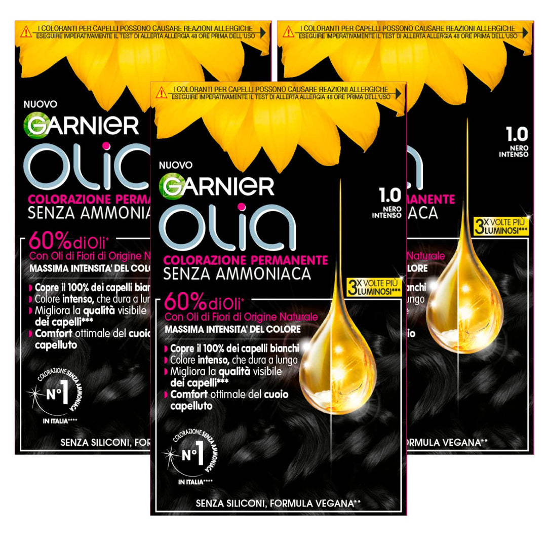 Garnier Olia Dauerhafte Haarfarbe ohne Ammoniak mit Blumenölen natürlichen Ursprungs, aufhellend und