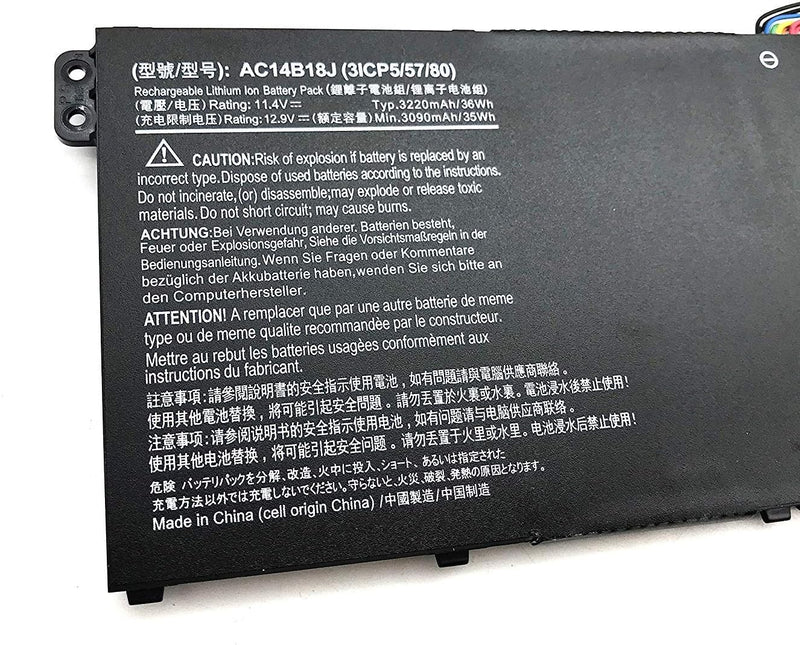 AC14B18J 3ICP5/57/80 Laptop Batterie Ersatz für Acer Aspire ES1-111M ES1-131 ES1-521 ES1-522 ES1-531