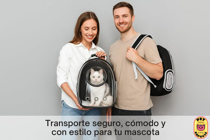 Rucksack mit Kapsel für Haustiere, transparenter Blasenrucksack für Katzen und kleine Hunde, atmungs