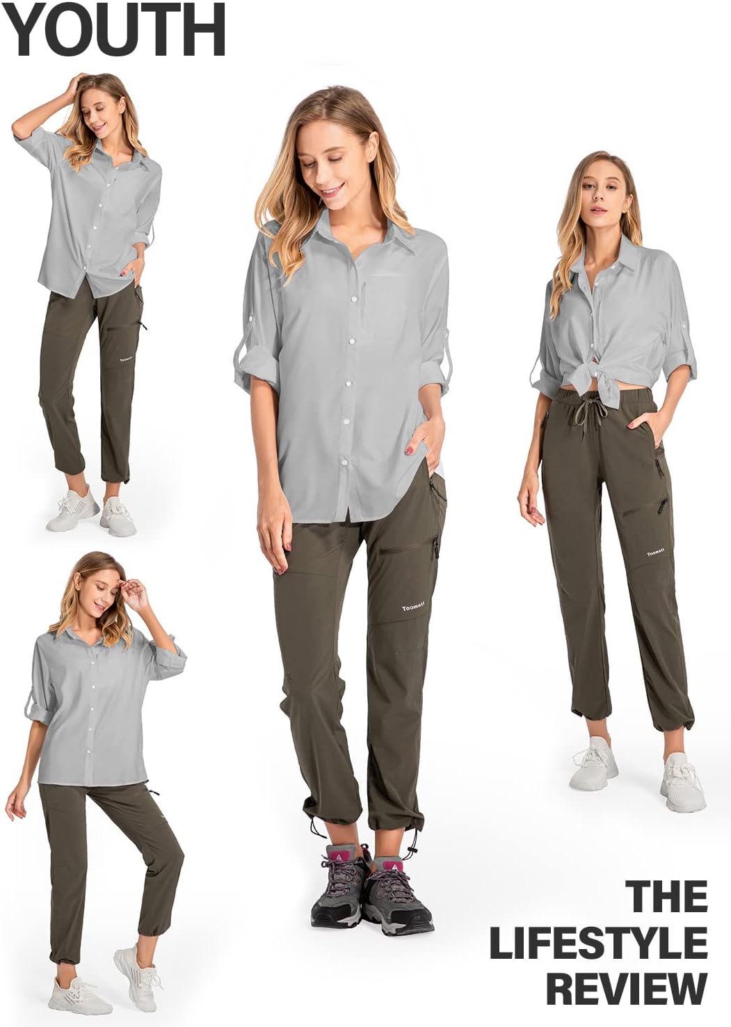 yeyity Damen Hemdbluse UV Schutz Langarmshirt Damen Schnell Trocknende Sport Shirts Wandershirt Safa