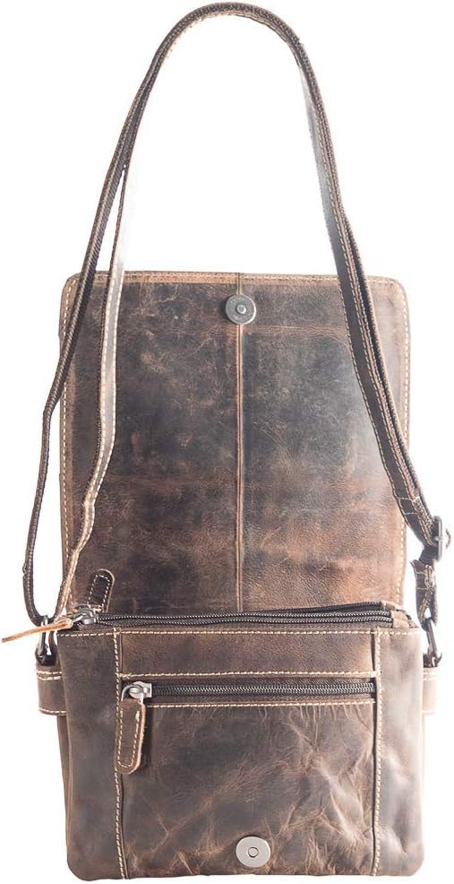 Arrigo Schoudertas Schultertasche Braun (Donkerbruin), Braun (Donkerbruin)