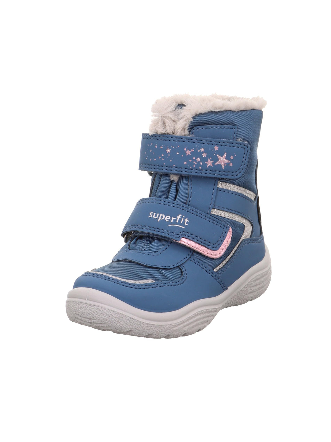 Superfit Mädchen Crystal Warm Gefütterte Gore-tex Schneestiefel 25 EU Schmal Blau Grau 8020, 25 EU S