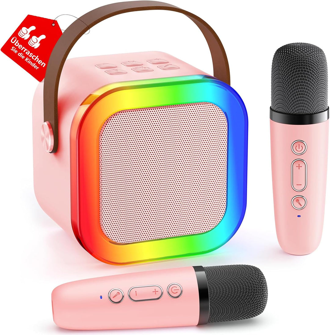 Karaoke Maschine Kinder, Geschenk für Mädchen 3-12 Jahre, Karaoke Kinder Spielzeug ab 3-12 Jahre Mäd