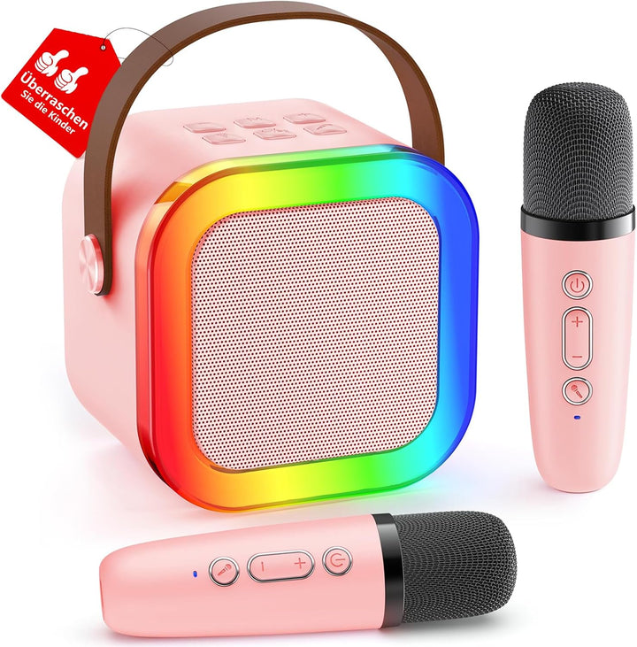 Karaoke Maschine Kinder, Geschenk für Mädchen 3-12 Jahre, Karaoke Kinder Spielzeug ab 3-12 Jahre Mäd