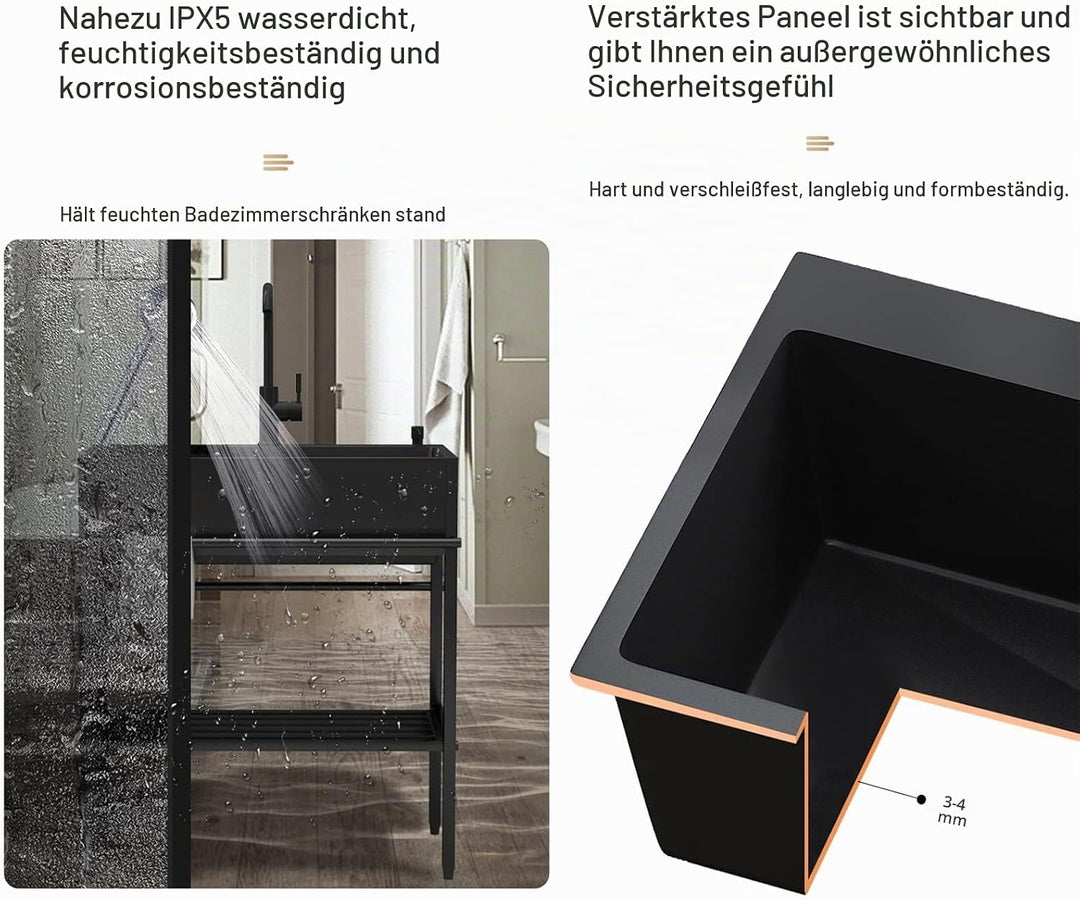 AMEERR Aussenbereich Spülbecken, Spülbecken Edelstahl, Spültisch, Spühlbecken, Mobiles Waschbecken,