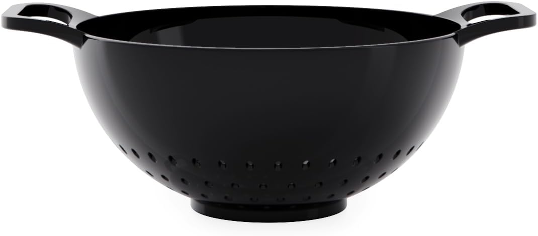 Helm-Sieb, Melamin-Sieb mit glänzender Oberfläche (schwarz, klein) Schwarz Klein, Schwarz Klein