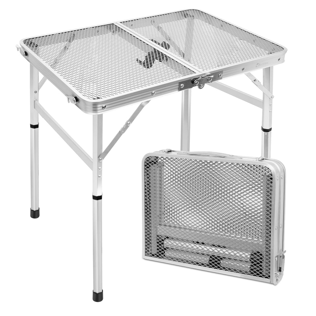 E EASTSTORM Campingtisch Klappbar 60×40cm，Gartentisch，Grilltisch mit Metallgitterplatte，Leicht und T