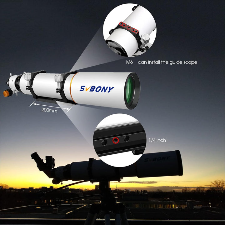Svbony SV503 ED Teleskop, 102F7 Achromatischer Refraktor, Extra Low Dispersion, Teleskop OTA für Ast