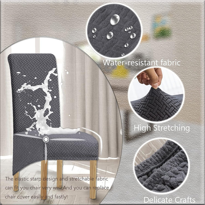 KELUINA XL Stuhlhussen,Universal Stretch Stuhlhussen 2er 4er 6er Set Stuhlbezug für Stuhl Esszimmer