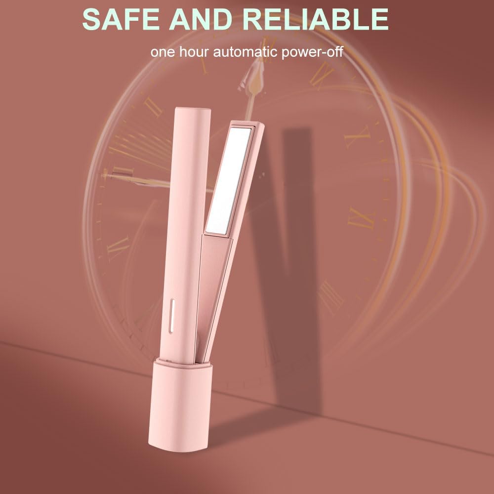 USB Mini-Haarglätter, 2-in-1 Reise-Glätteisen Locken für kurzes Haar | USB-betriebenes 2-in-1 Haargl