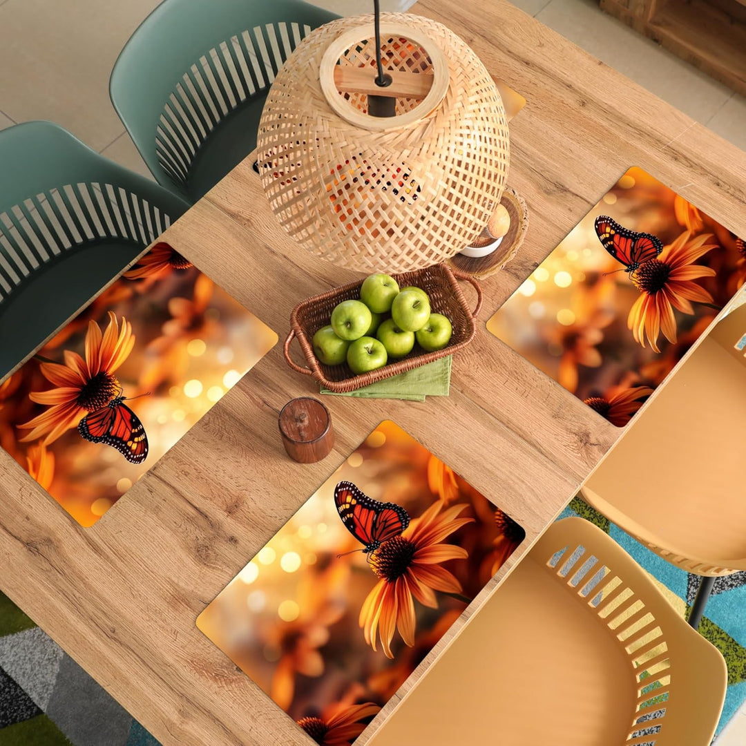 KitchenYeah© Platzsets Abwaschbar 6-Teilig 45x30 cm Tischsets Platzdeckchen Platzset Unterlage Tisch