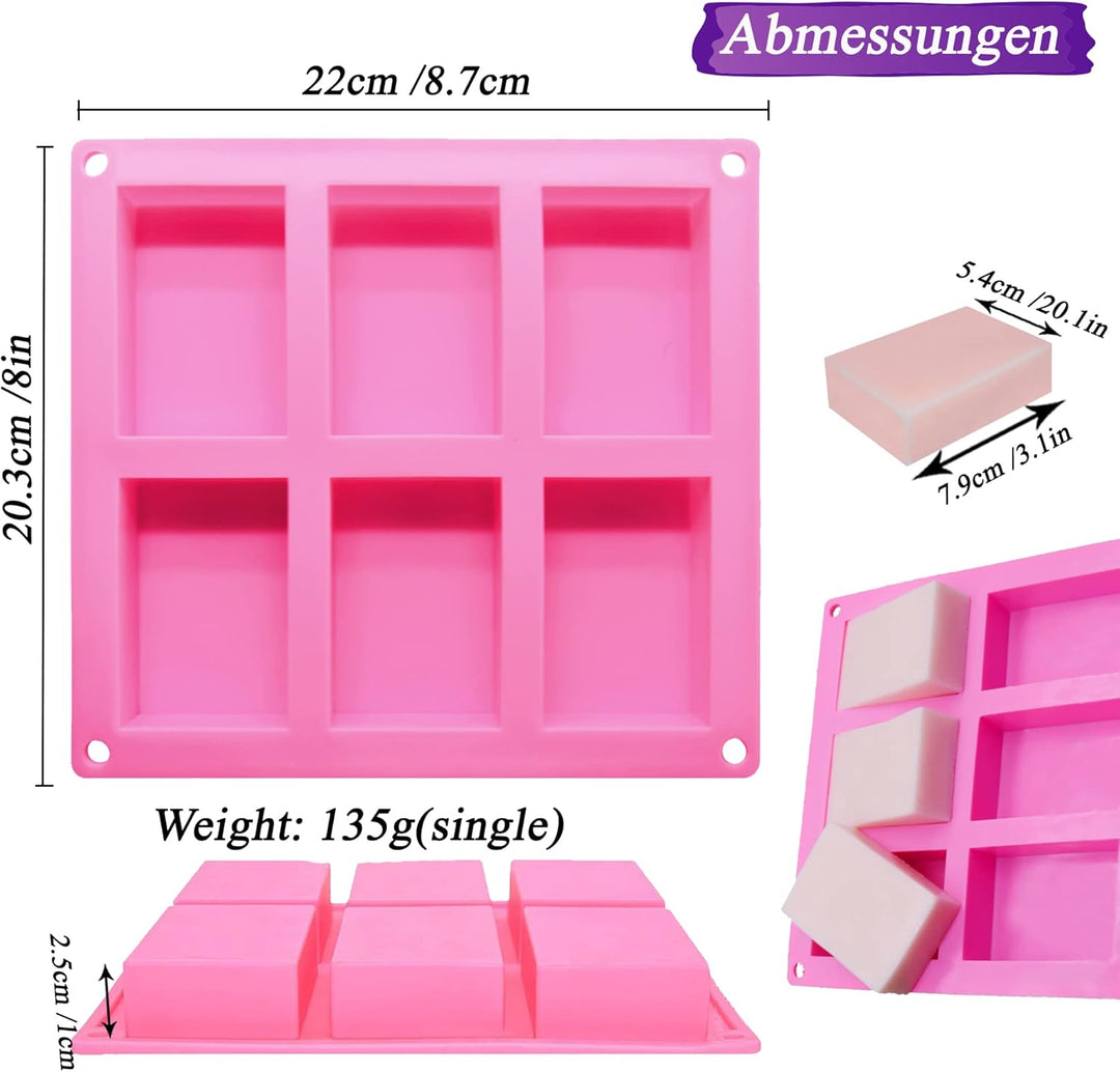 seifenformen silikon, hausgemachte seifenform, silikonform seife, Rechteckige formen for Kuchen, Bro