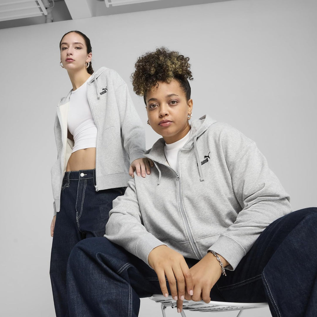 Puma Mädchen ESS Small No. 1 Logo Comfort Full-Zip Hoodie Tr Hooded Sweatshirt (1er Pack) S Light Gr