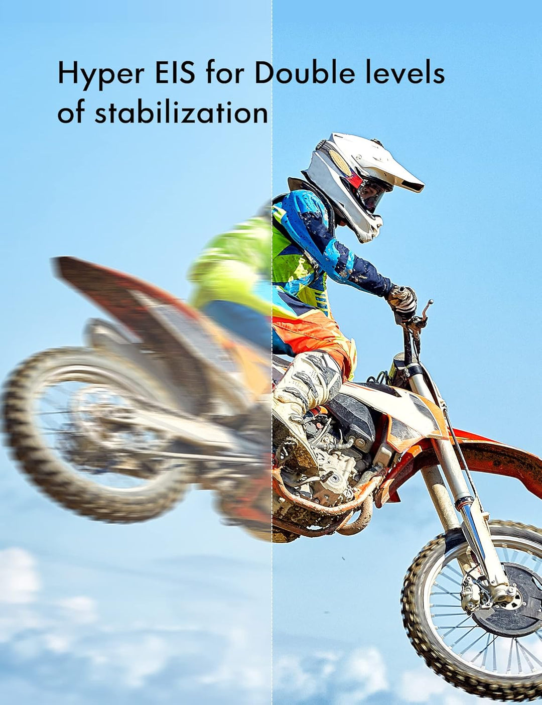 WOLFANG GA200 Action Cam 4K 24MP Unterwasserkamera WiFi 40M wasserdichte EIS Bildstabilisator Touchs