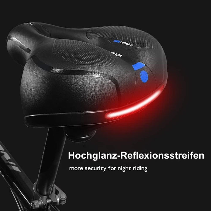 Melko Fahrradsattel Gel Fahrradsitz Fahrrad Sattel mit Regenschutzhülle und Nachtreflexstreifen - ko