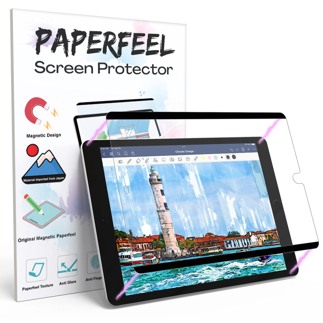 PAPERFEEL Magnetischer Schutzfolie für iPad 9. /8. /7. Generation 10,2 Zoll (2021/2020 /2019) - Matt