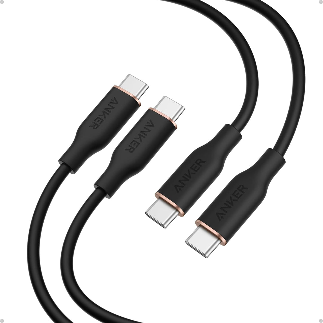 Anker Powerline III Flow, 240W USB C auf USB C Kabel, [2 Stück 1,8m] PD 3.0 USB C Ladekabel für iPho