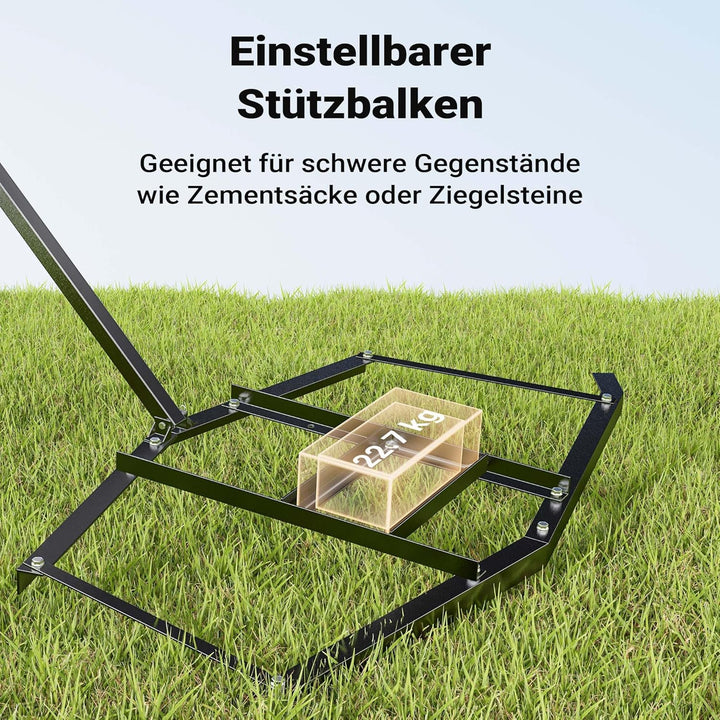 Wiltec Schleppegge 190 x 98 cm, Wiesenegge für Rasentraktor, ATV und UTV, Wiesenschleppe zur Bodenbe