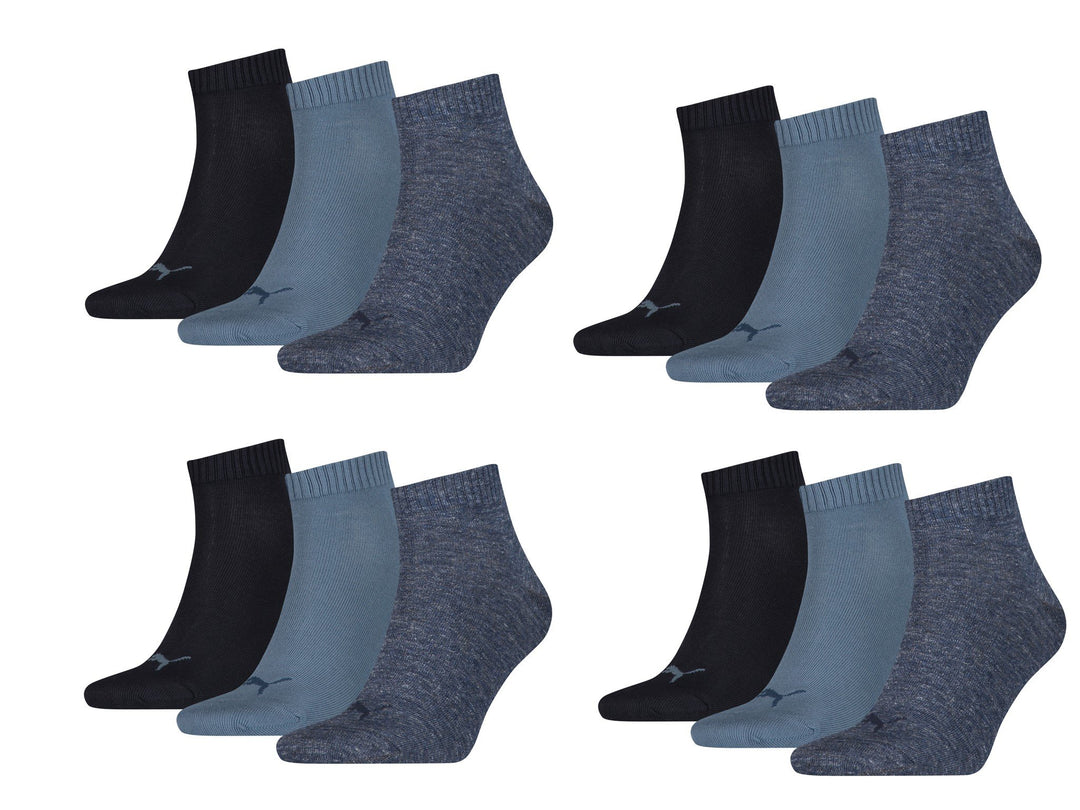 PUMA Unisex Sneaker Plain Socke (3er Pack) 35-38 -460 denim blue, 35-38 -460 denim blue