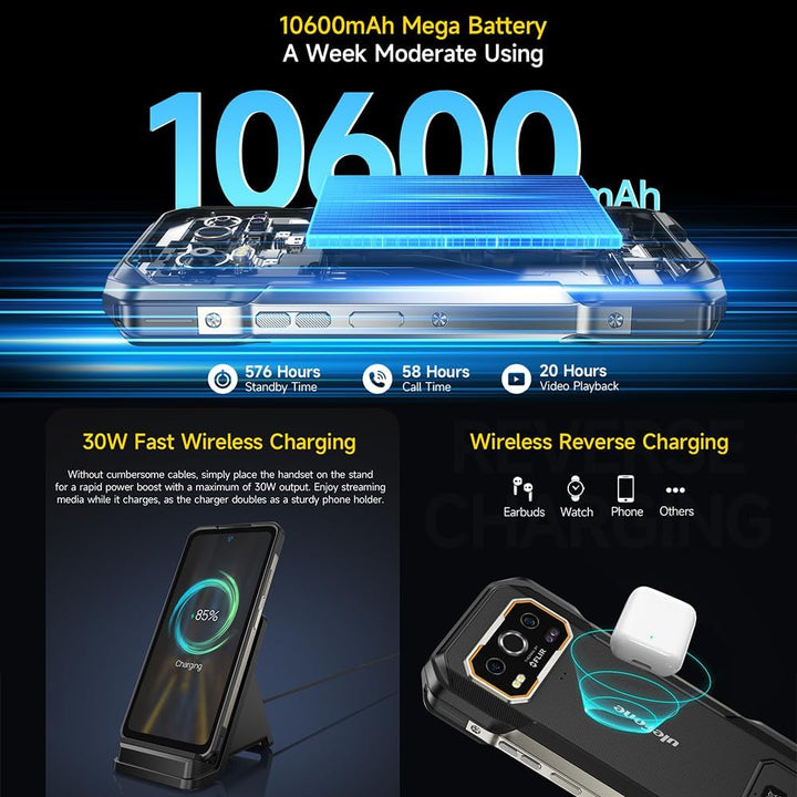 Ulefone Armor 27T Pro Outdoor Handy 5G Smartphone Wärmebildkamera, Dimensity 6300 24GB+256GB, 64MP+5