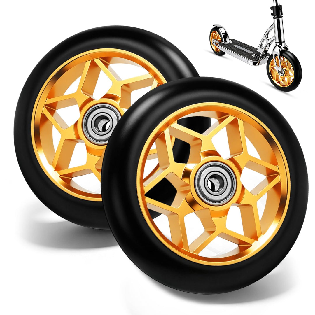 2 Stück 110mm Stunt Scooter Rollen, ABEC-9 Kugellager &amp; 88A Aluminium Roller Reifen, Leise Ersatzräd