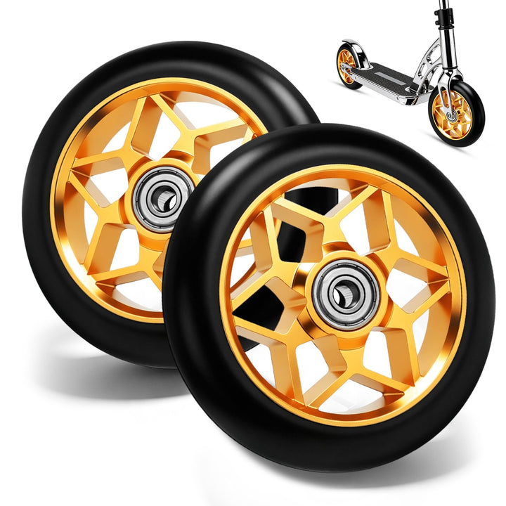 2 Stück 110mm Stunt Scooter Rollen, ABEC-9 Kugellager &amp; 88A Aluminium Roller Reifen, Leise Ersatzräd
