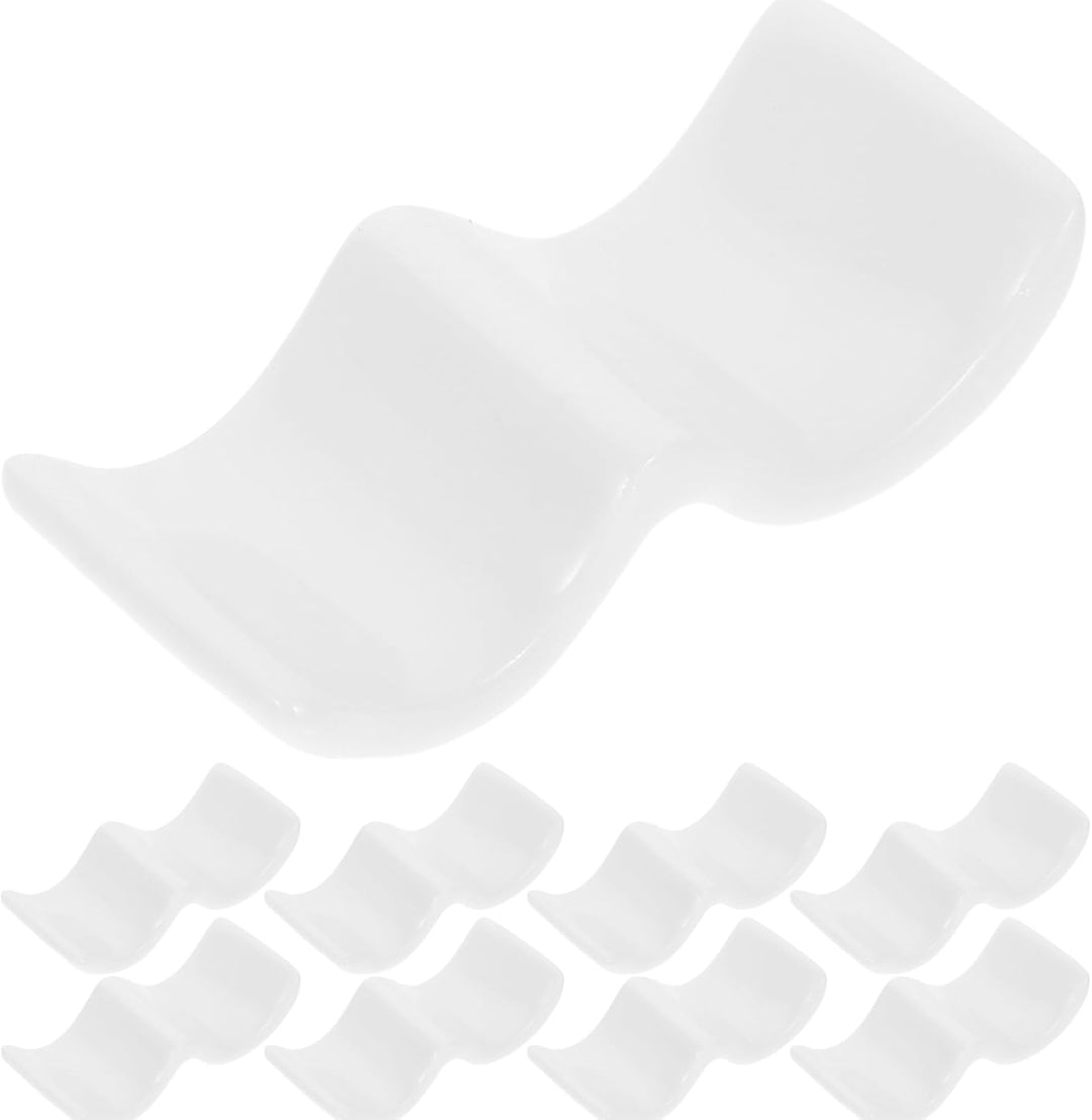 iplusmile 10 Stücke Keramik Säbchen Halter Essstäbchen Ablagen Löffelablage Stäbchenbänke Stäbchen K