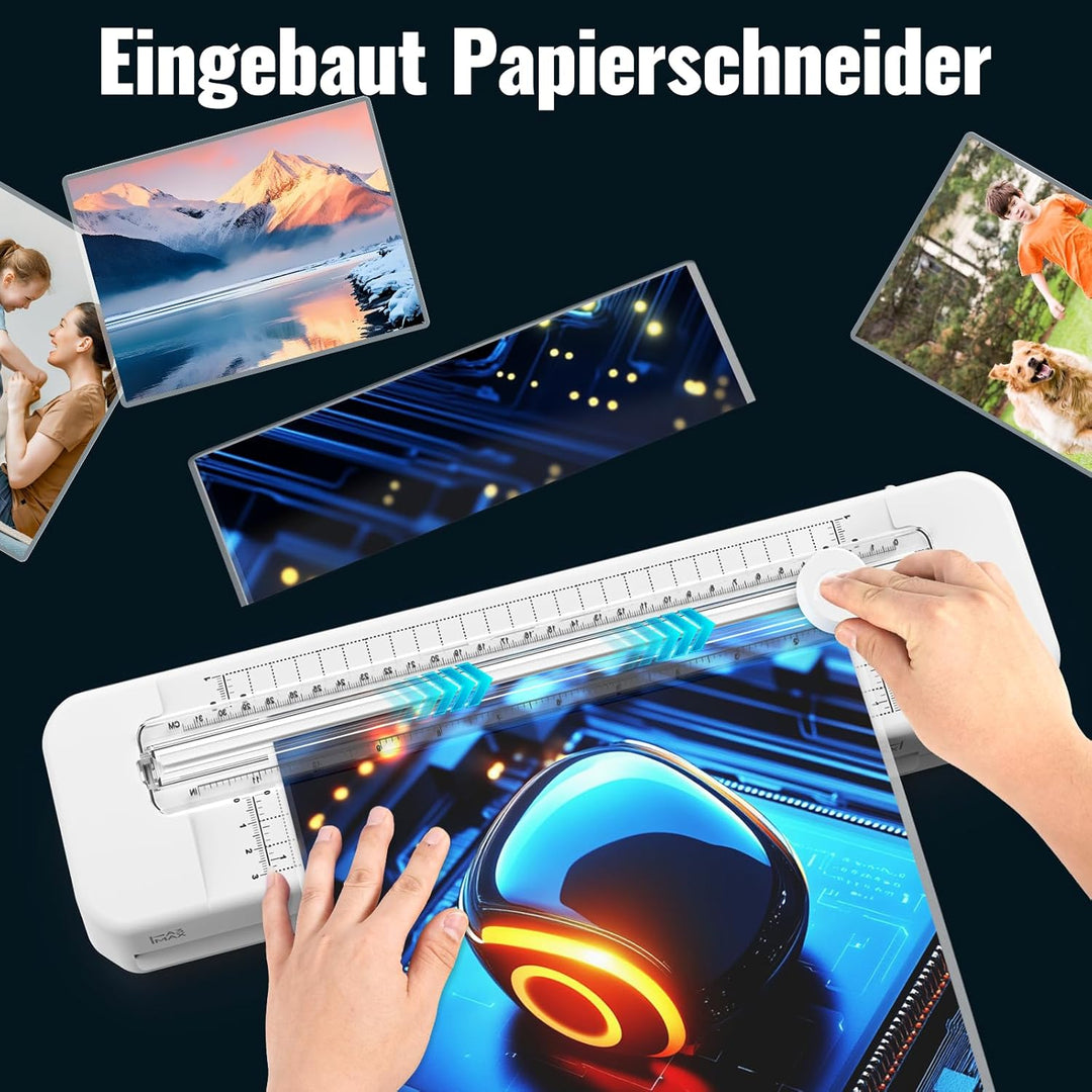 Laminiergerät A3 für A3 A4 A5 A6 A7 mit 50pcs Laminierfolien, Heiss und Kalt Laminiergerät mit Papie