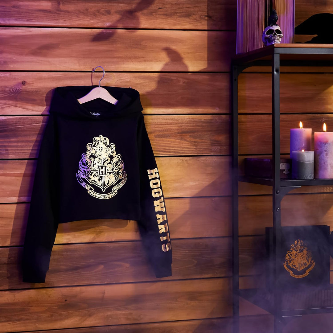 Harry Potter Mädchen Hoodie, Weicher und Bequemer Hogwarts Kapuzenpullover - Geschenke für Mädchen S