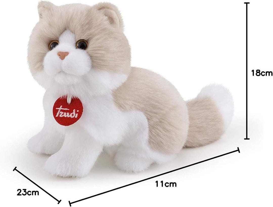 Trudi 21036 Klassik Plüschkatze Giada ca.18cm,Grösse S, hochwertiges Stofftier mit weichen Materiali