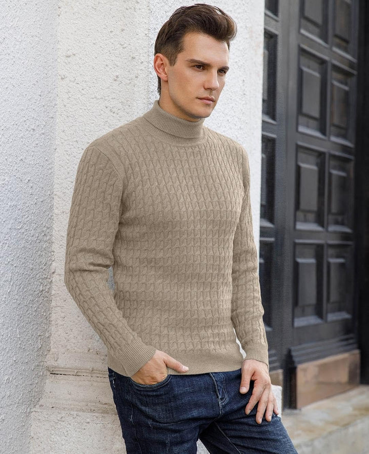 Hisir Rollkragenpullover Herren Klassischer Pullover Herren Warmer Winter Slim Fit Strickpullover Pu