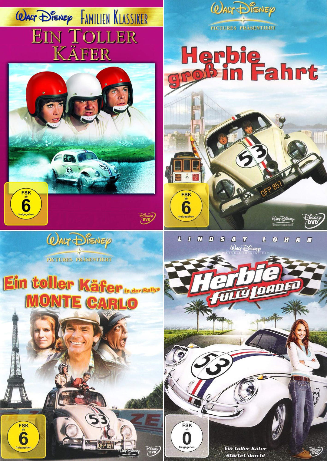 Herbie - Collection: Ein toller Käfer | Fully Loaded | Rallye Monte Carlo | Gross in Fahrt [4er DVD-