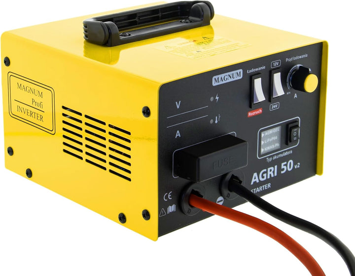 Magnum AGRI 50 v2 Starter – Batterieladegerät mit Starthilfe 12V/24V 50A Booster für Auto, LKW, Trak