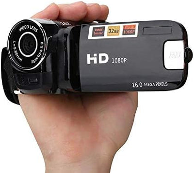 Goshyda Digitaler Camcorder, tragbar 2,7 Zoll 270 ° Drehung 16-fache Digitalzoom-Video-DV-Kamera für